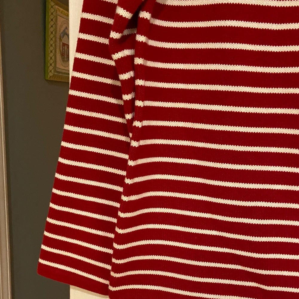 Ralph Lauren Red and White Nautical Striped Sweater - Picture 3 of 6